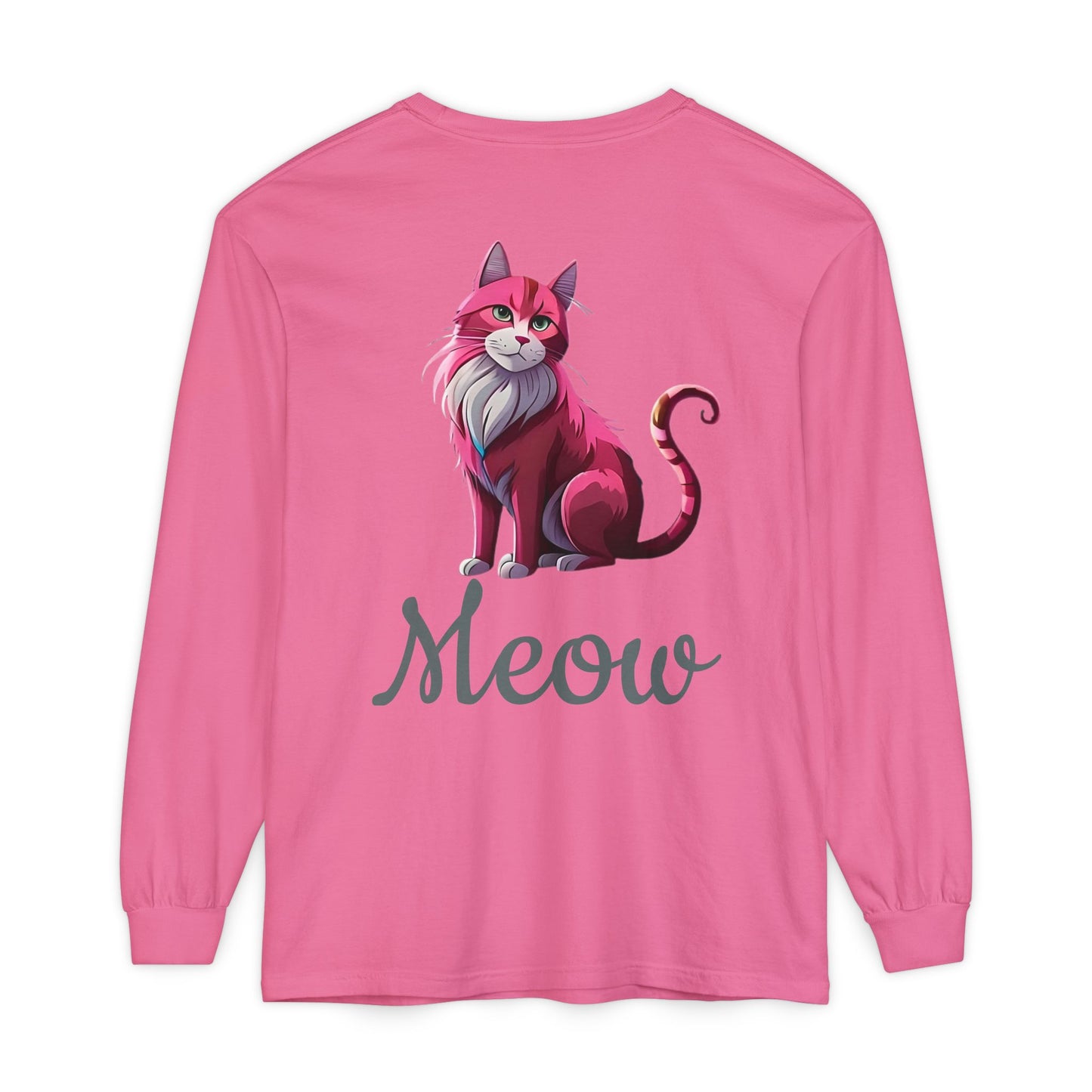 Pink Cat Long Sleeve Tee