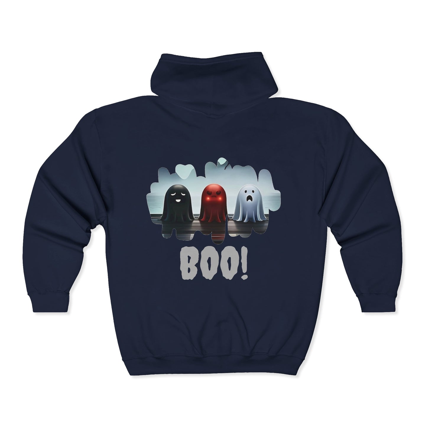 Ghost BOO! Full Zipper Hoodie