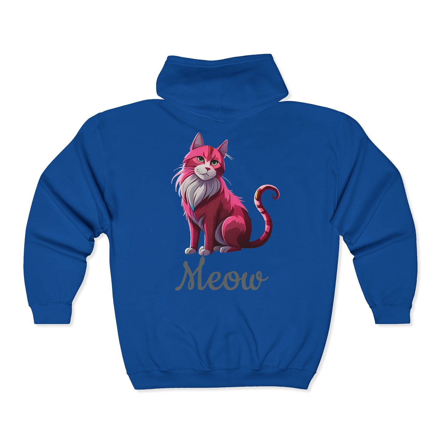 Pink Cat Full Zipper Hoodie