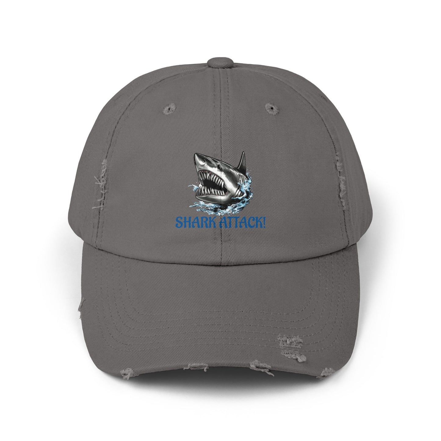 Shark Attack Distressed Cap