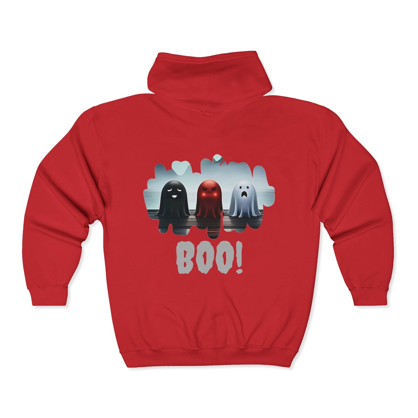 Ghost BOO! Full Zipper Hoodie