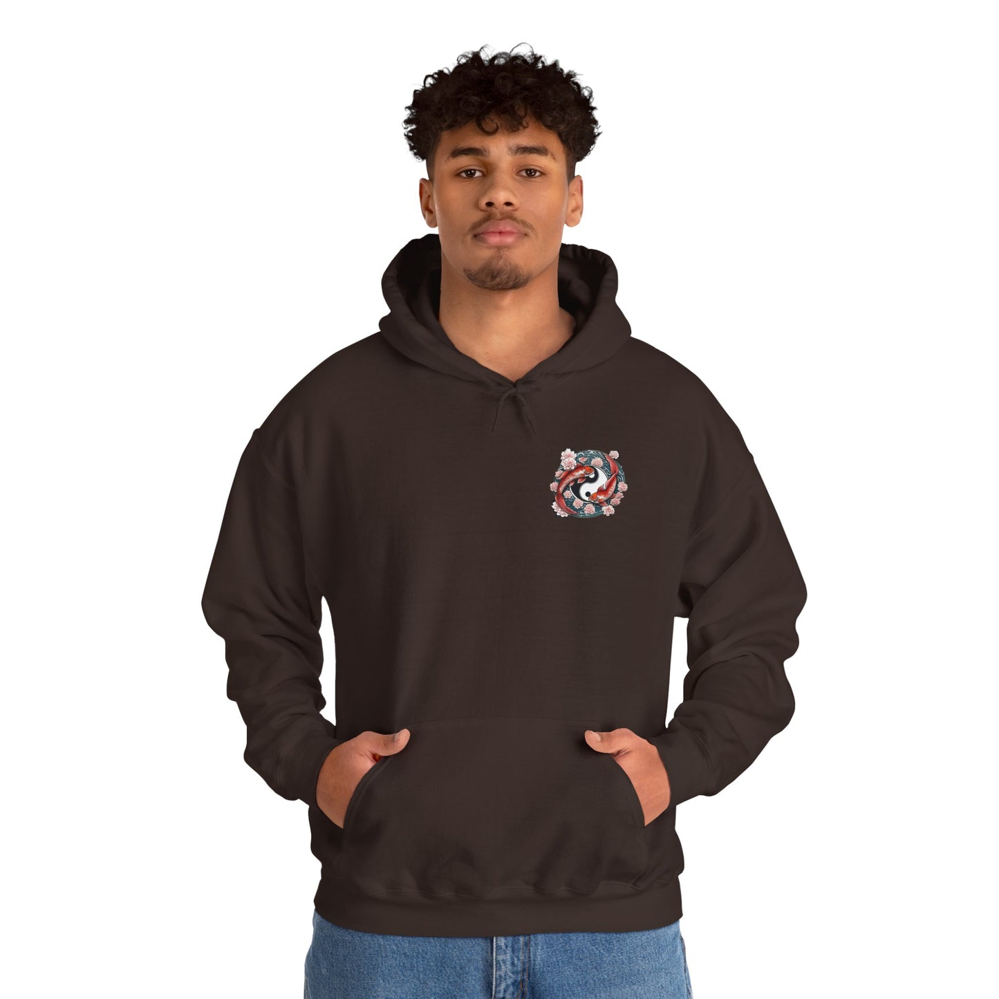 Koi Fish Yin Yang Hooded Sweatshirt