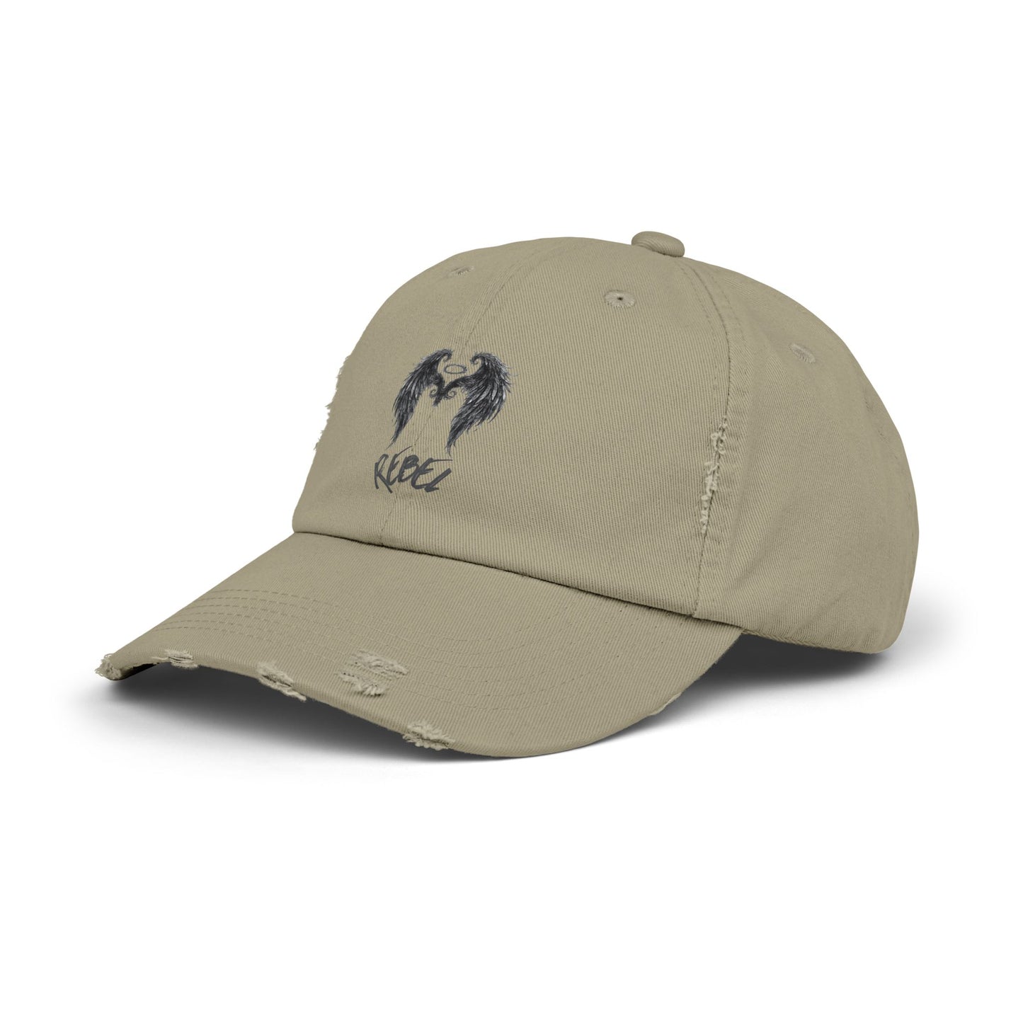 Rebel Wing Distressed Cap