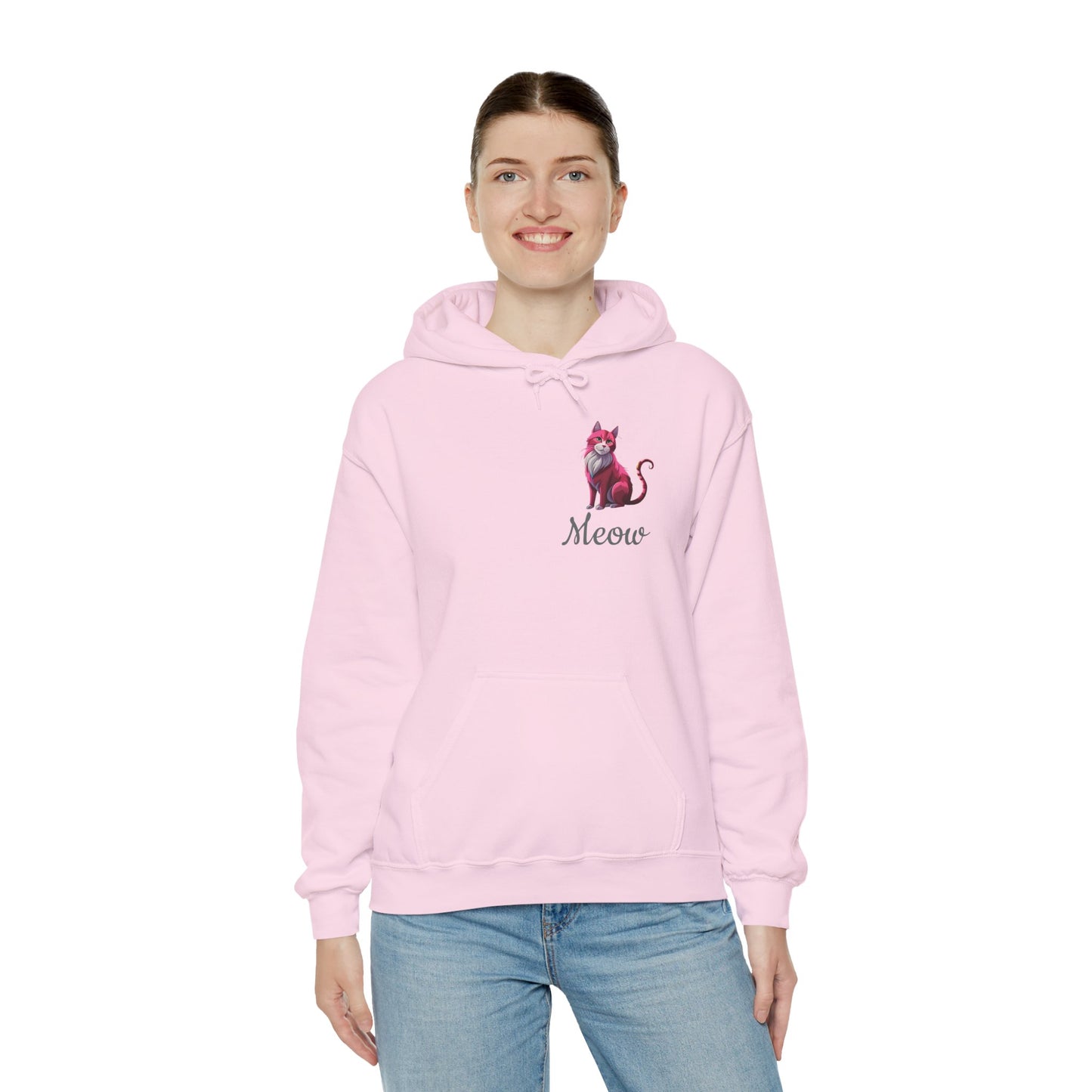 Pink Cat Hooded Sweatshirt