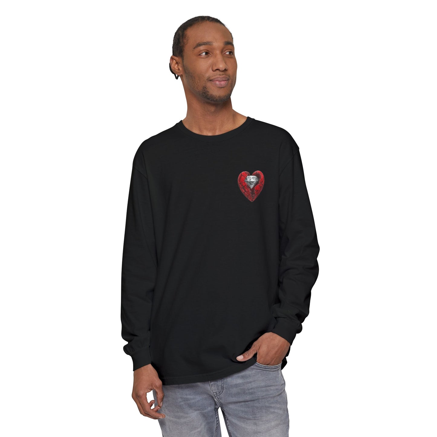 Diamond Heart Long Sleeve Tee