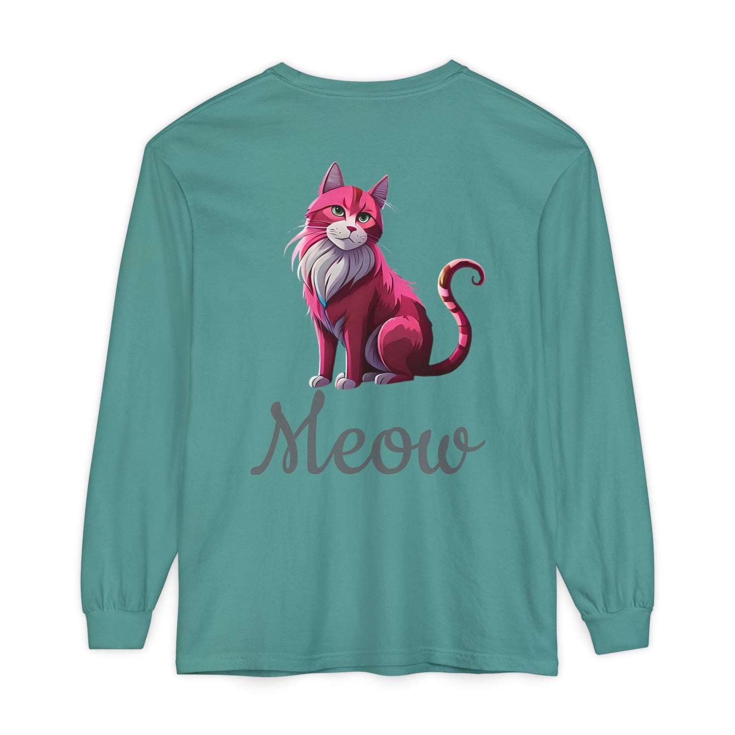 Pink Cat Long Sleeve Tee