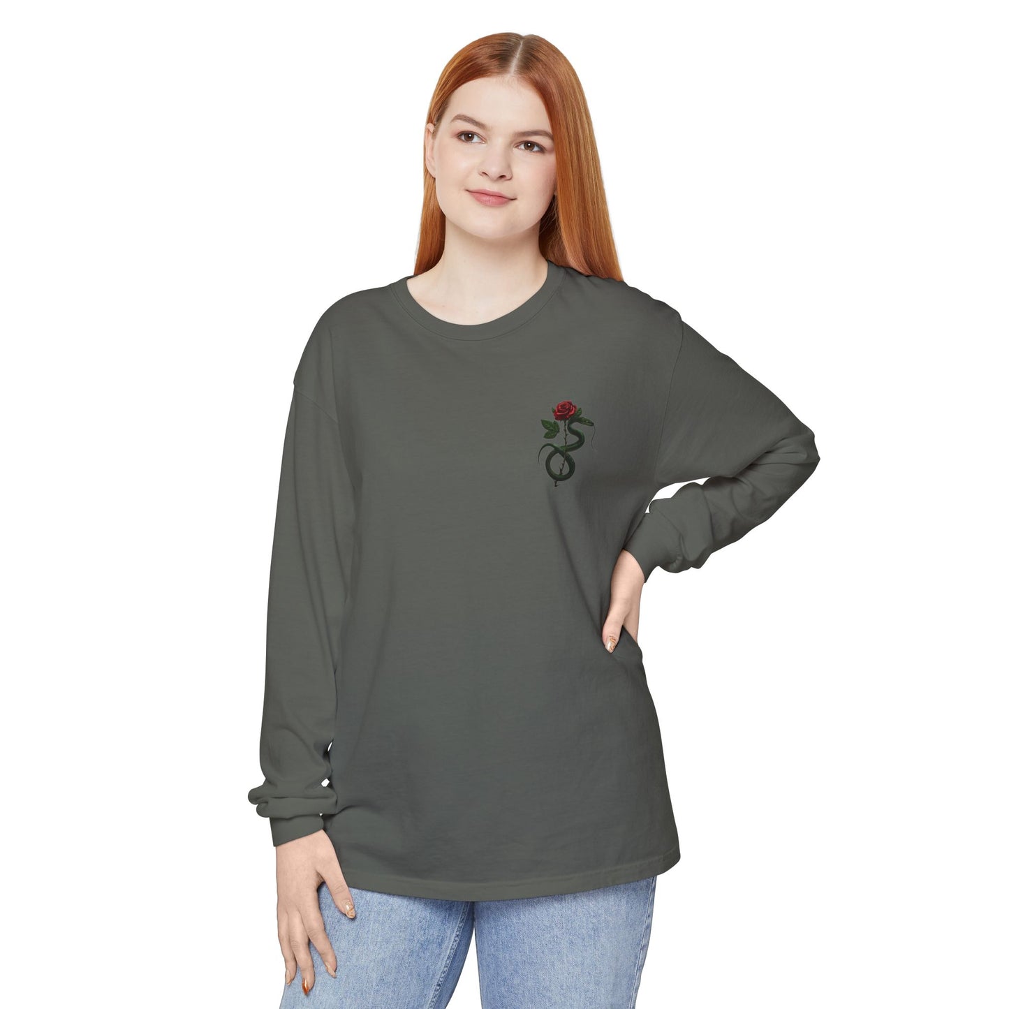 Snake Rose Long Sleeve T-Shirt