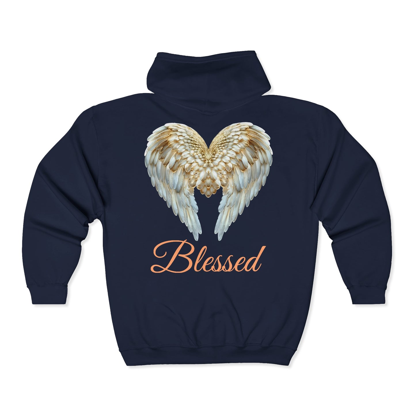 Blessed Angel Wing  Full Zipper Hoodie