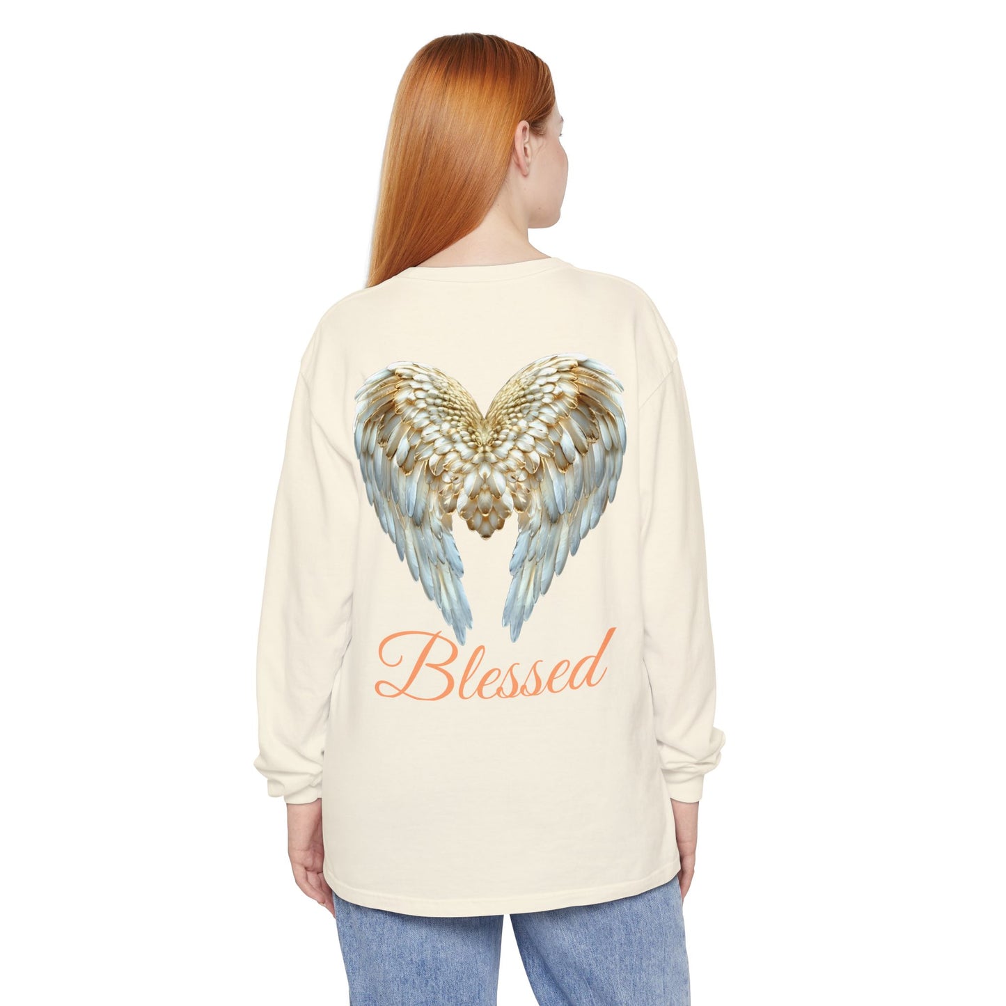 Blessed Angel Wing Long Sleeve T-Shirt