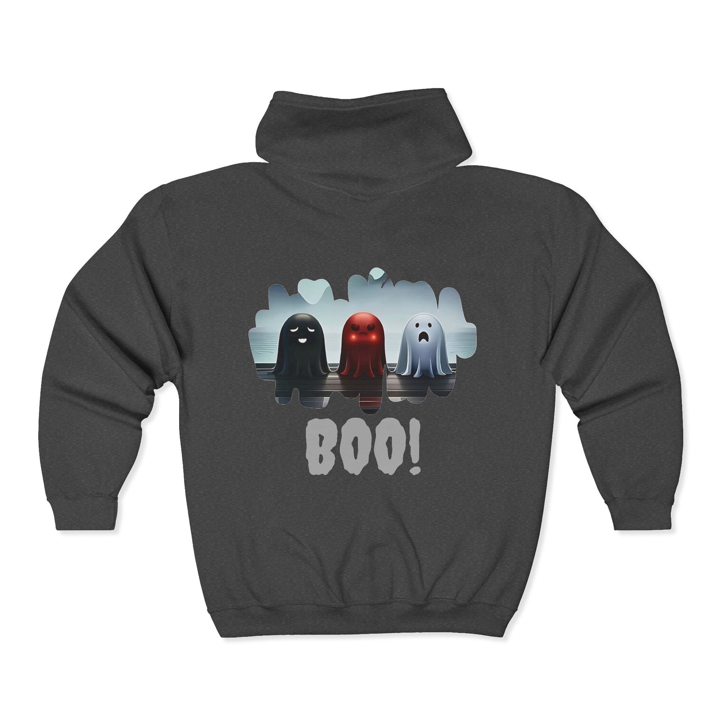 Ghost BOO! Full Zipper Hoodie