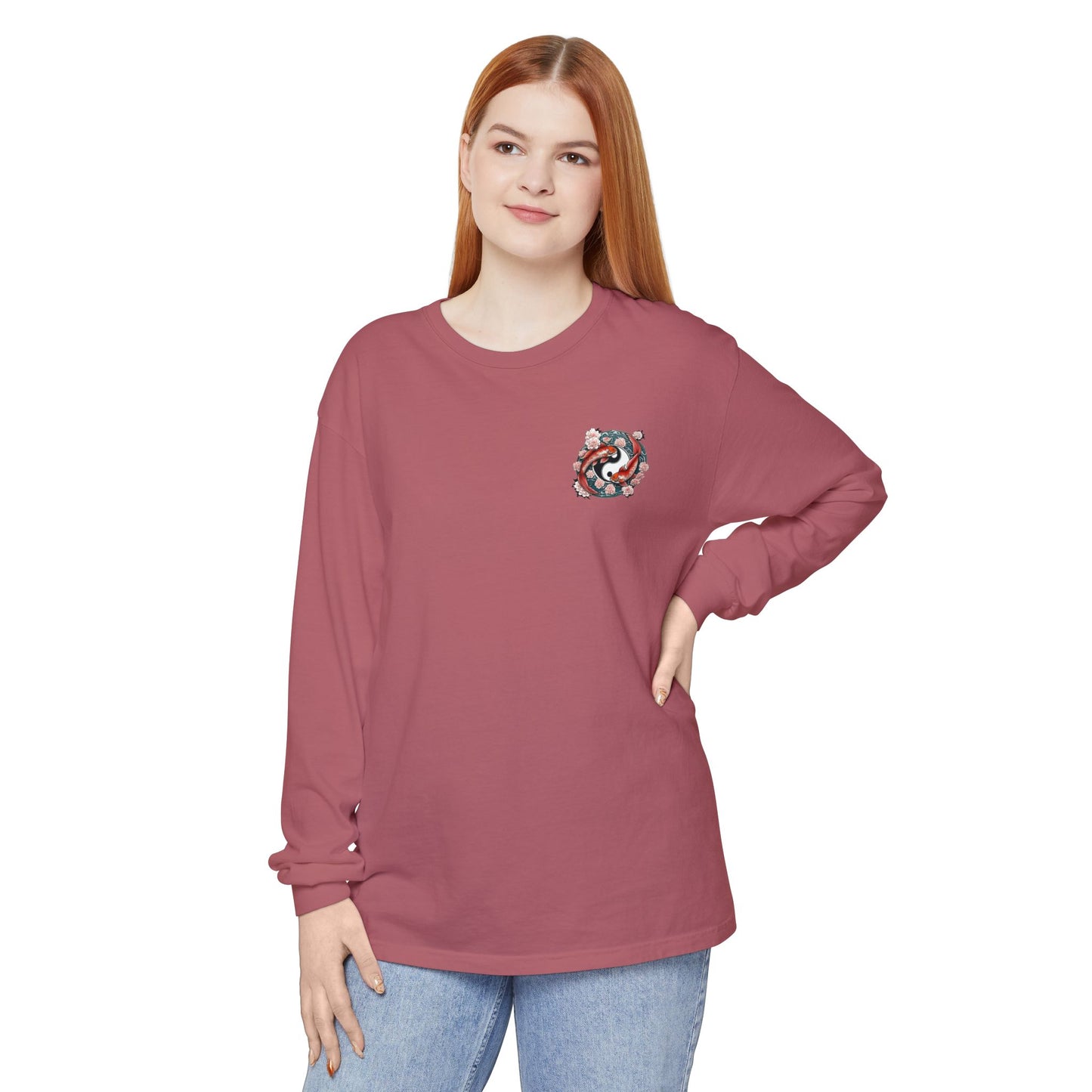 Koi Fish Yin Yang Long Sleeve T-Shirt