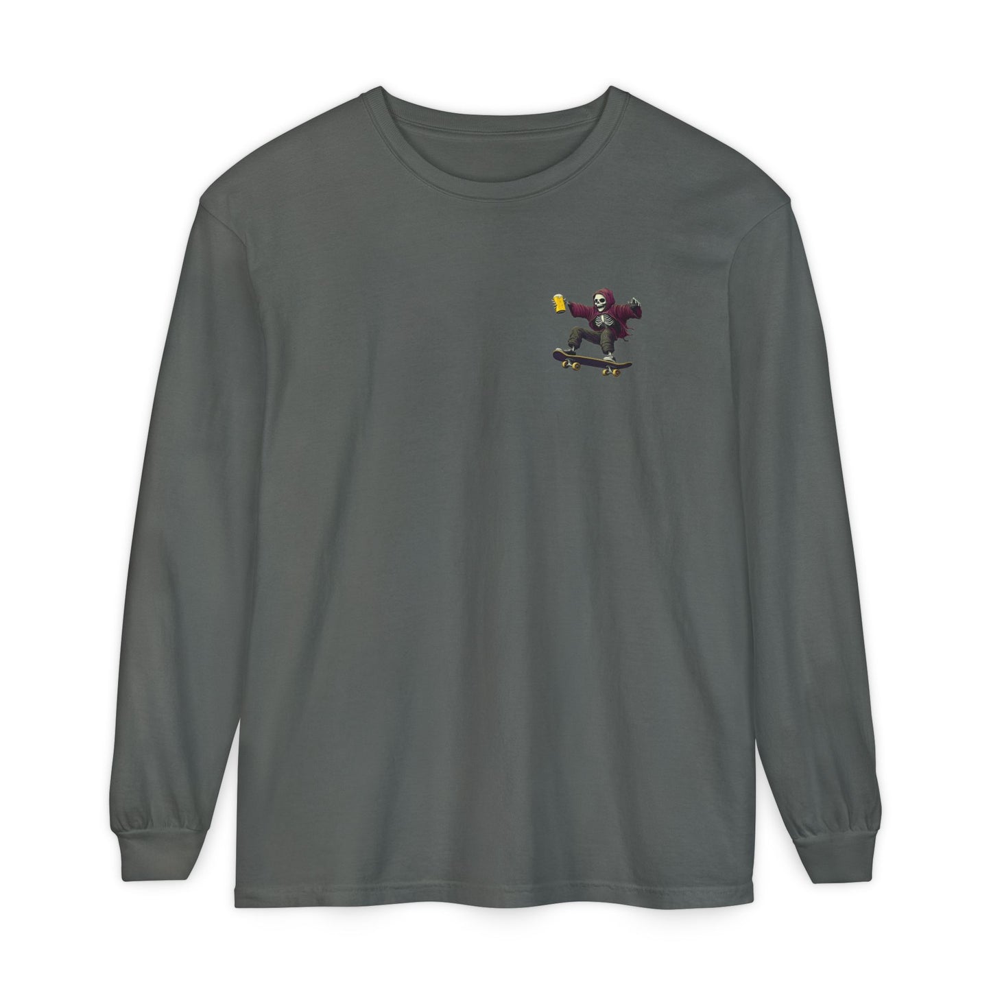 Skateboard Skeleton Long Sleeve T-Shirt