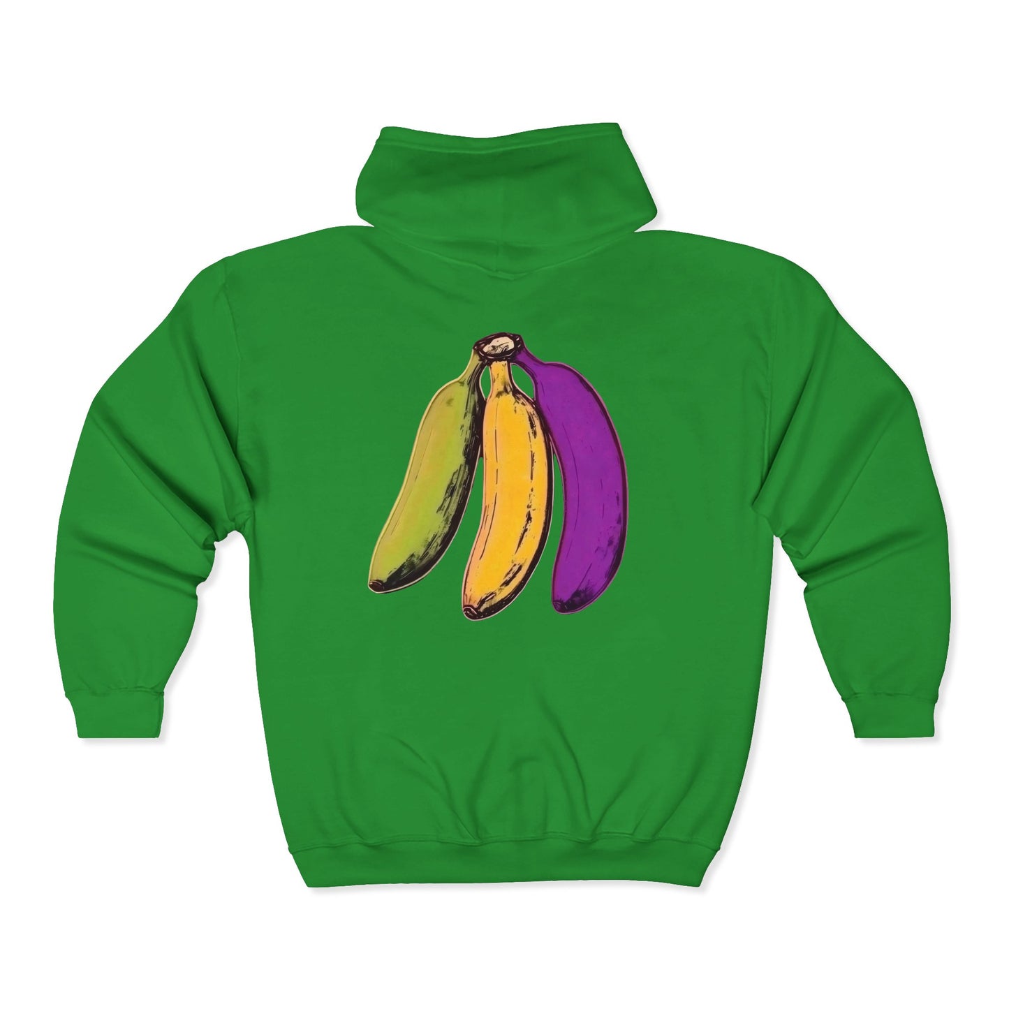 Tropical Bananas Full Zipper Hoodie