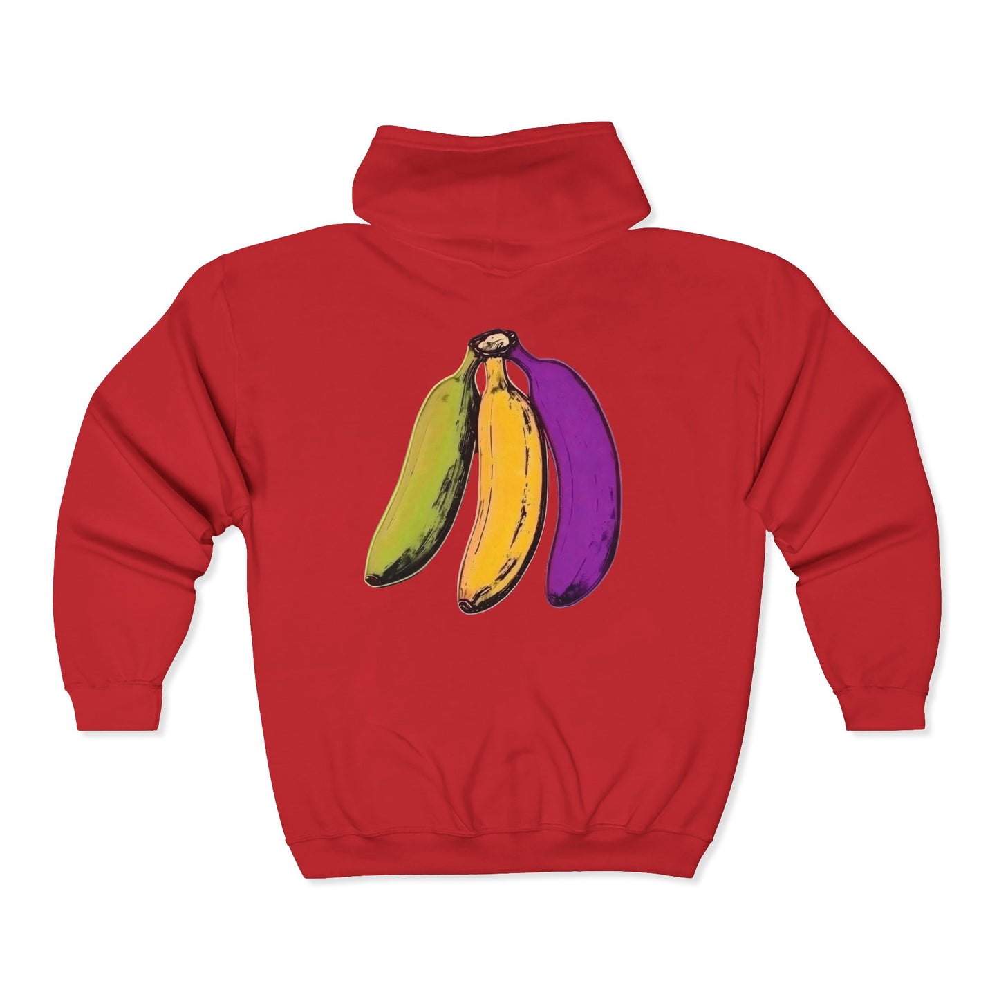 Tropical Bananas Full Zipper Hoodie