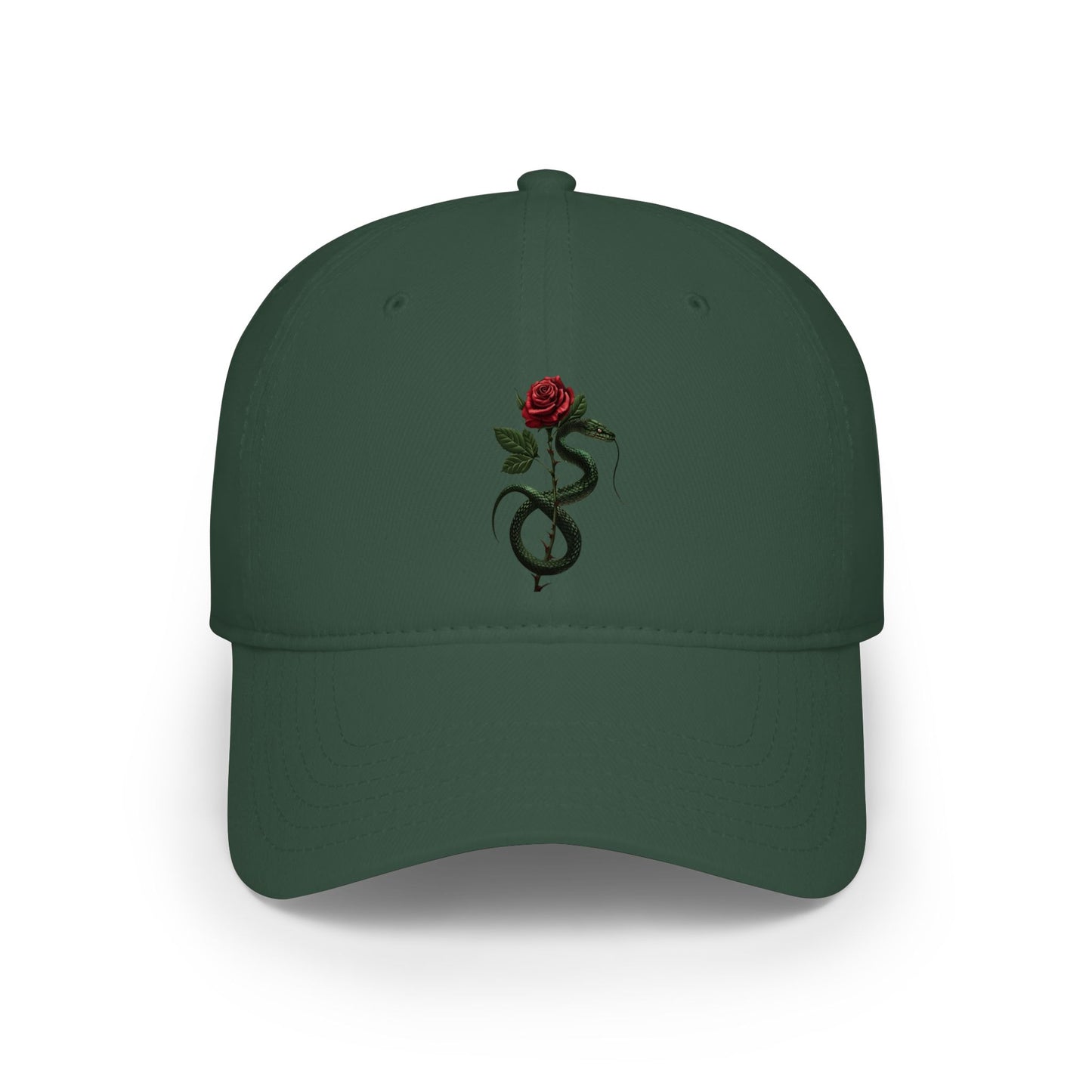 Snake Rose Baseball Cap