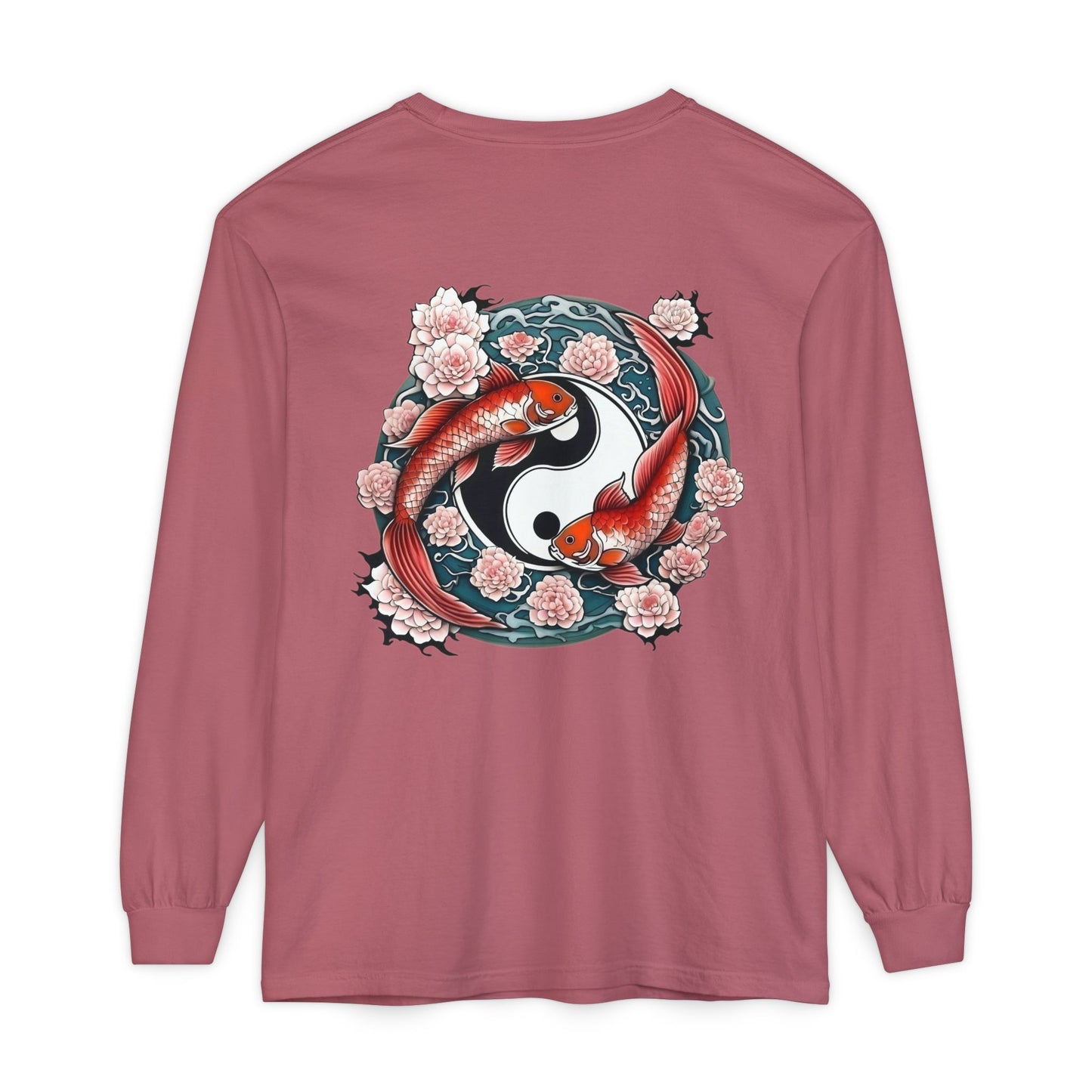 Koi Fish Yin Yang Long Sleeve T-Shirt