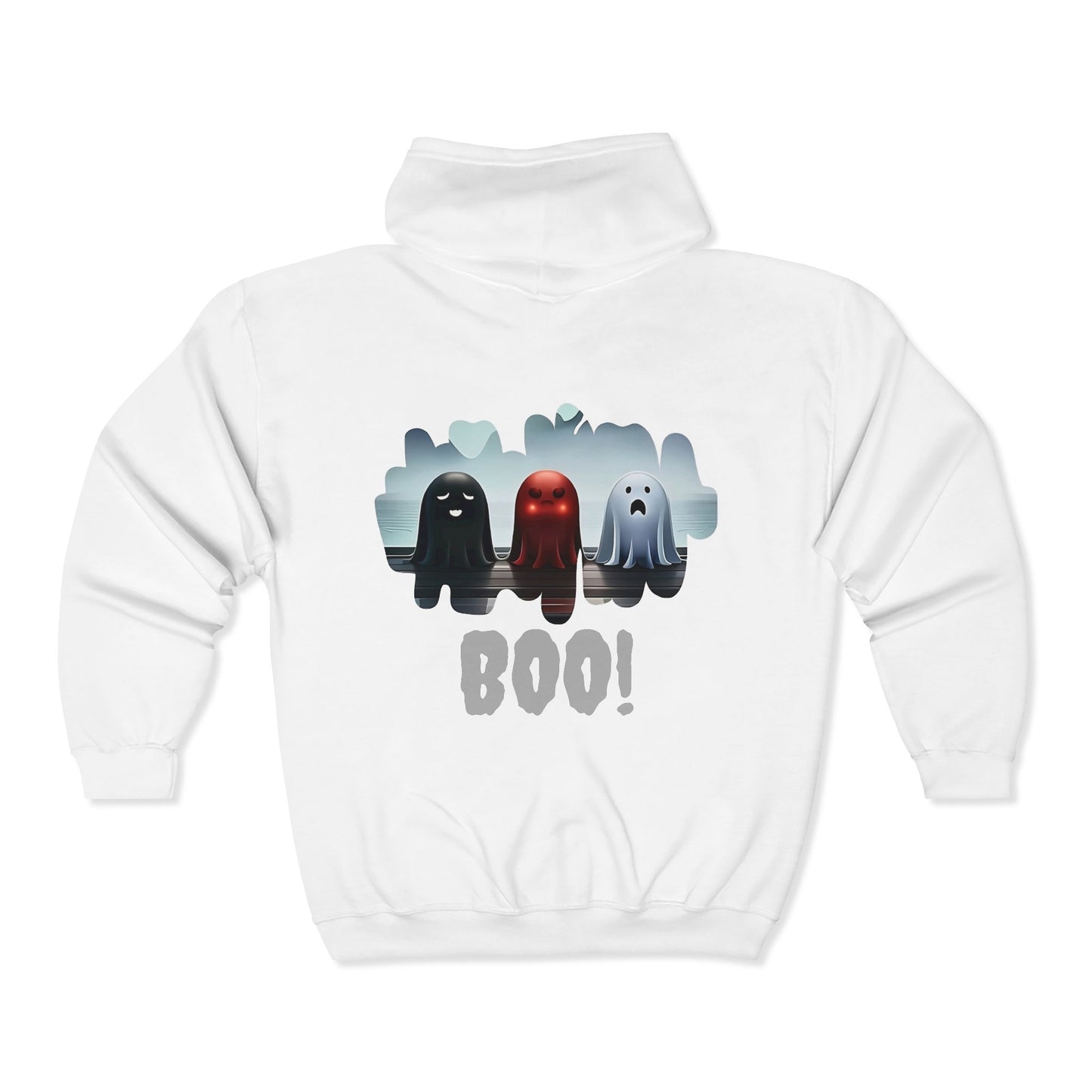 Ghost BOO! Full Zipper Hoodie