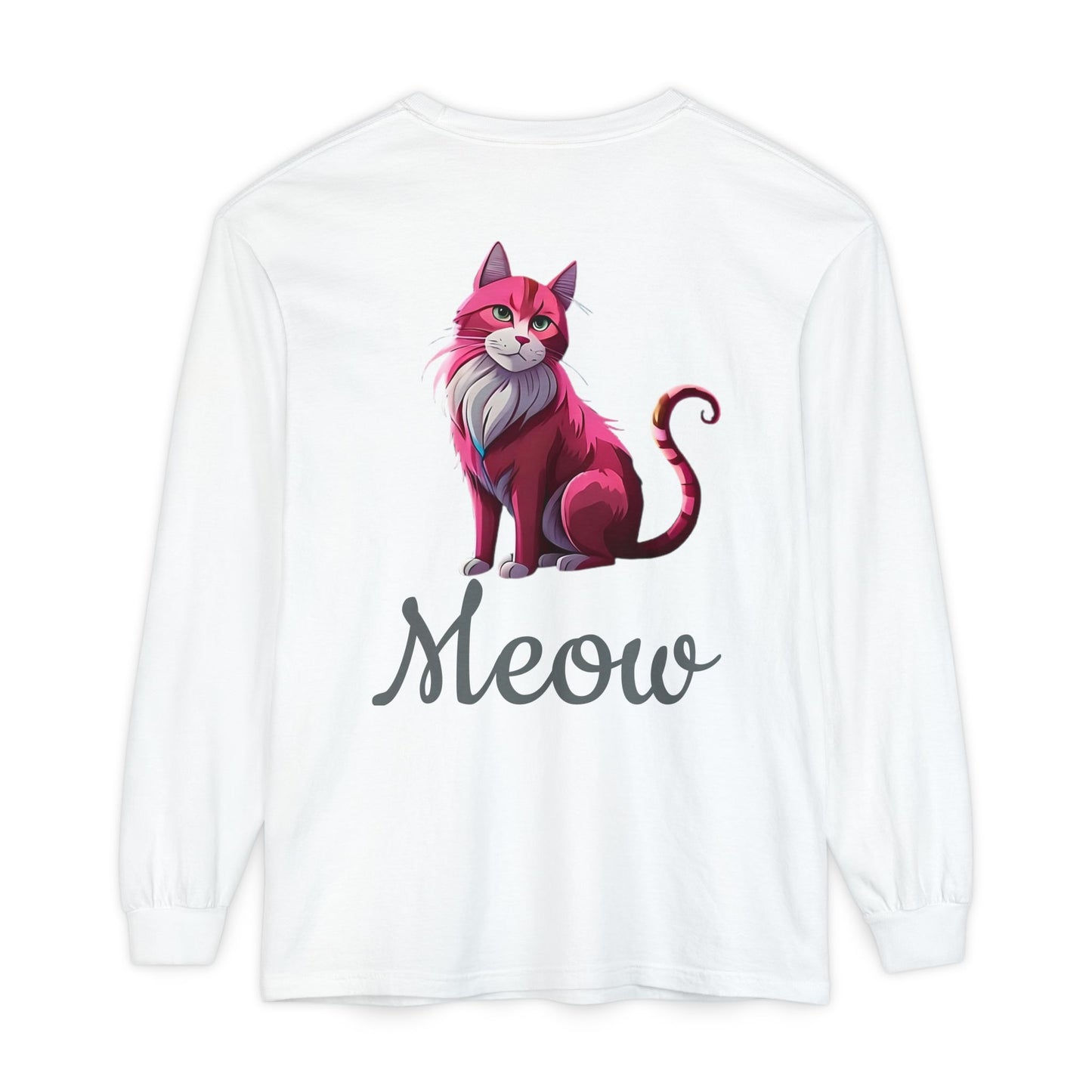 Pink Cat Long Sleeve Tee