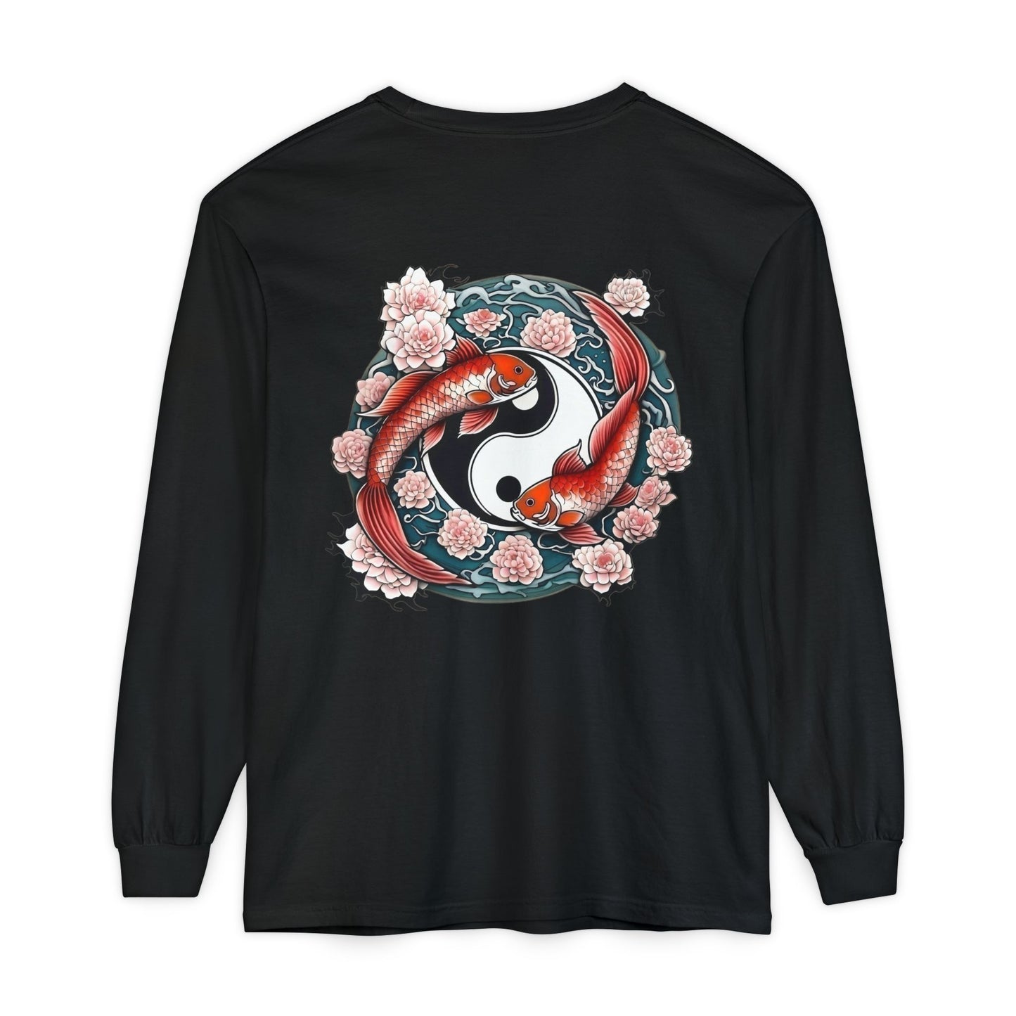 Koi Fish Yin Yang Long Sleeve T-Shirt