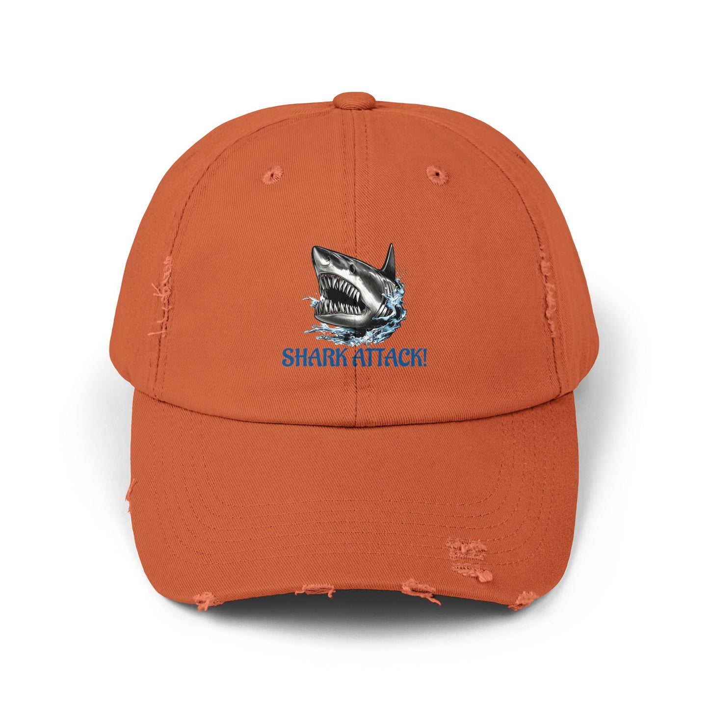 Shark Attack Distressed Cap