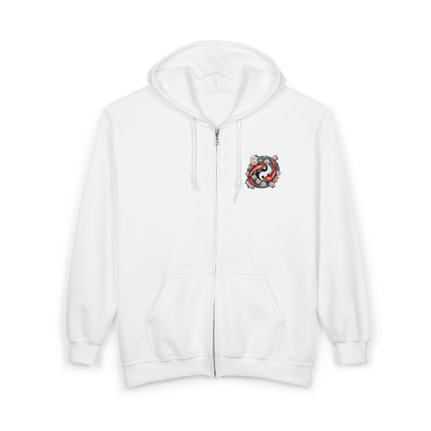 Koi Fish Yin Yang  Full Zipper Hoodie