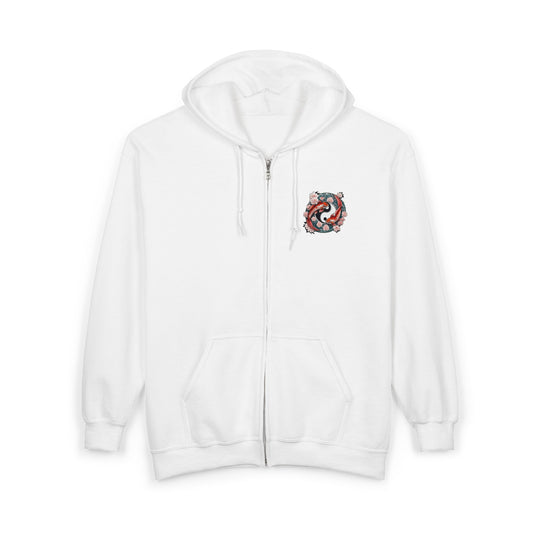 Koi Fish Yin Yang  Full Zipper Hoodie