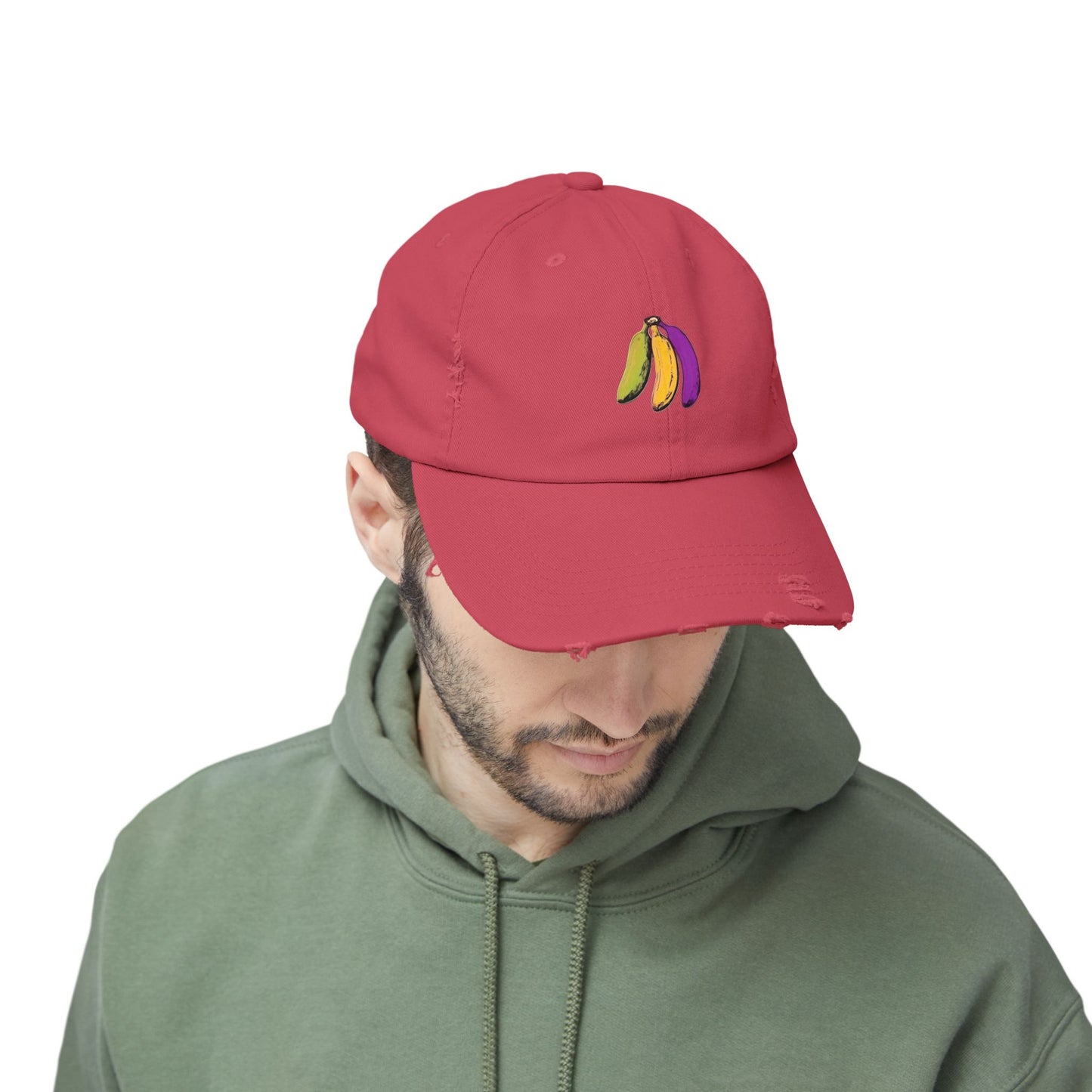 Tropical Bananas Distressed Cap