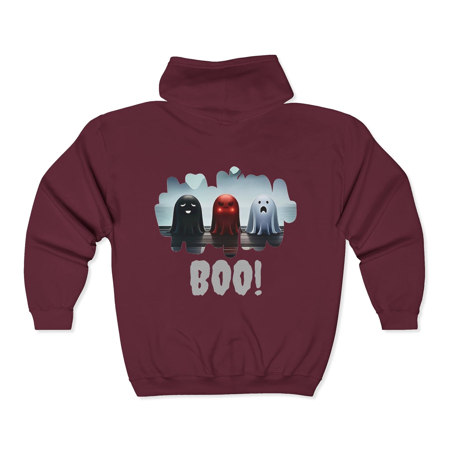 Ghost BOO! Full Zipper Hoodie