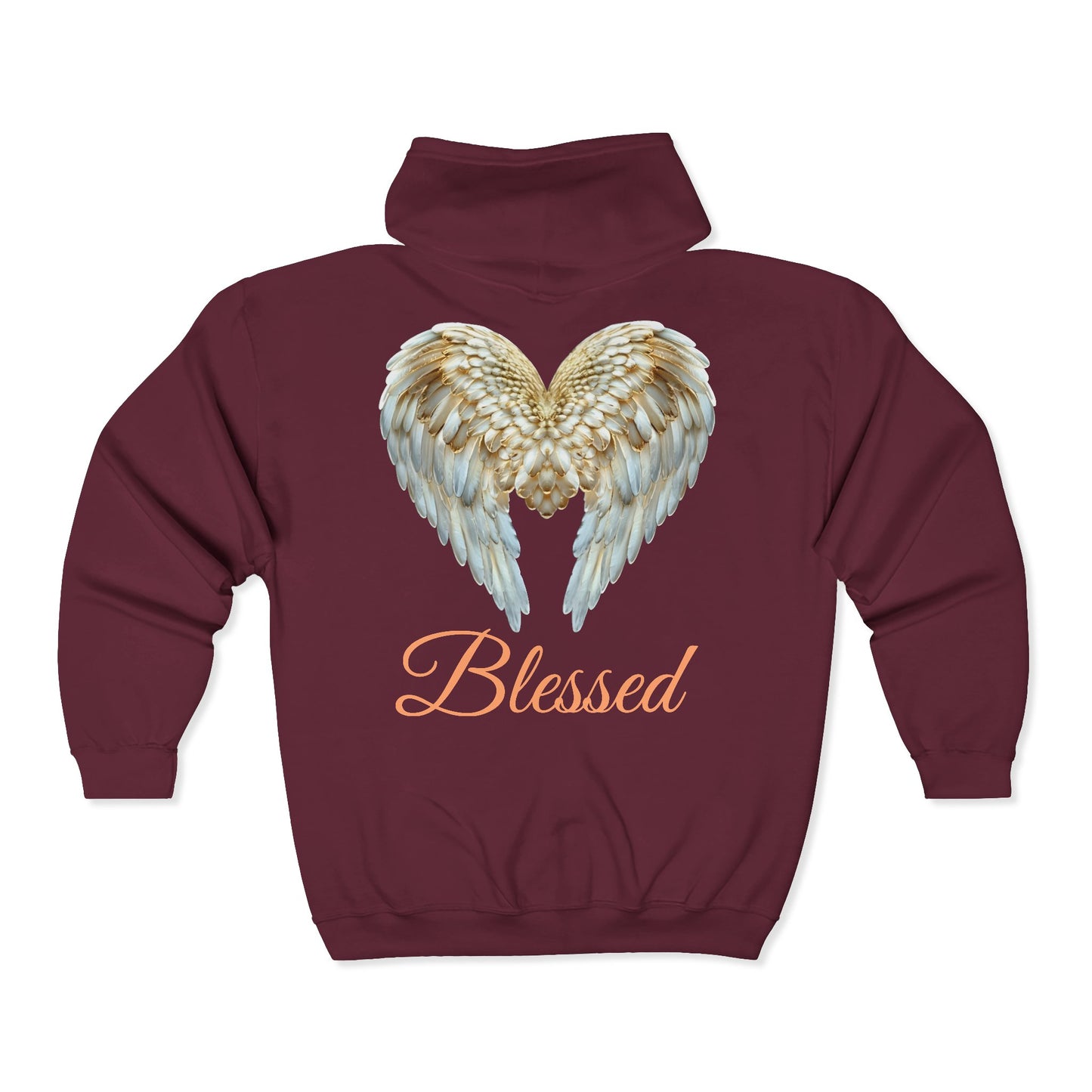 Blessed Angel Wing  Full Zipper Hoodie