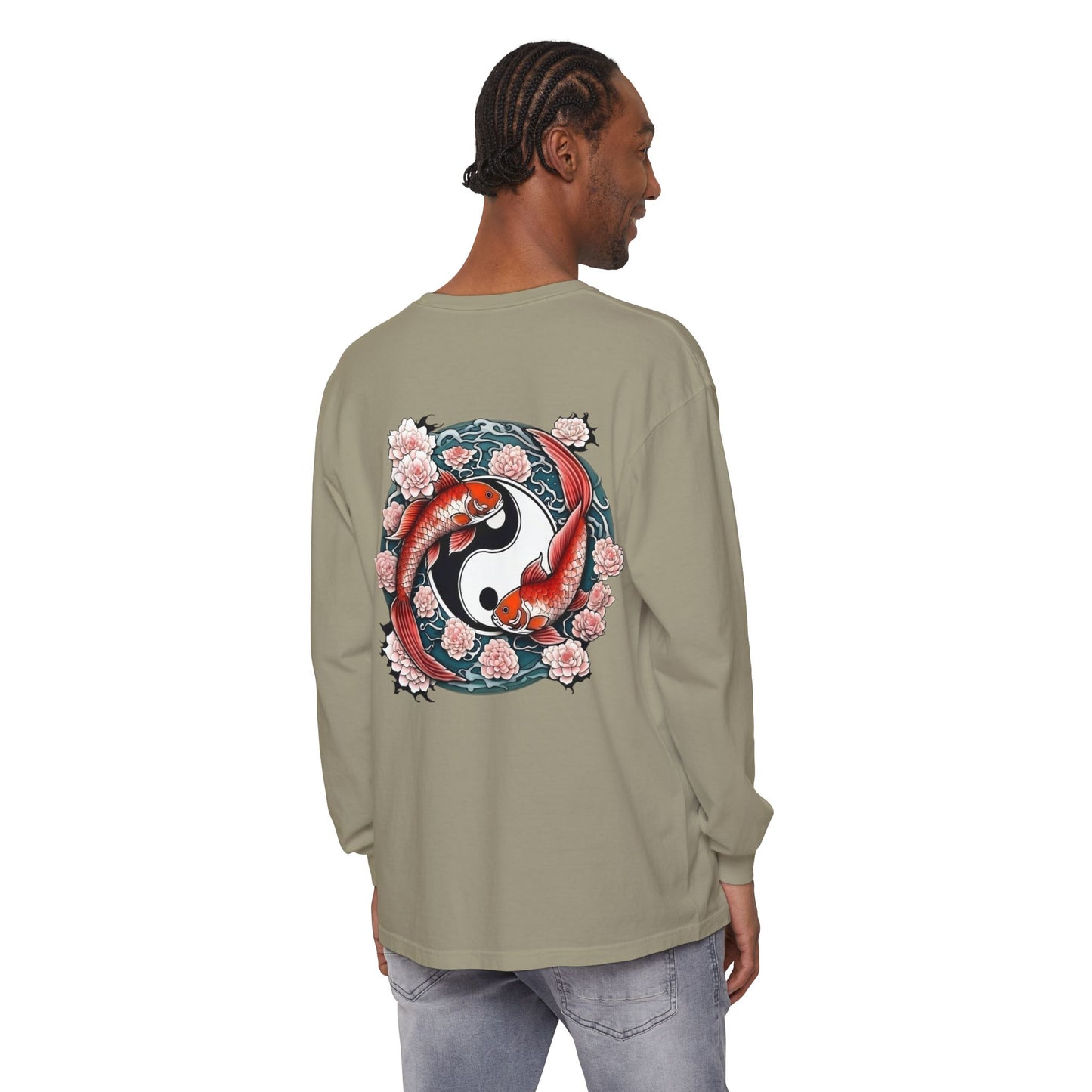 Koi Fish Yin Yang Long Sleeve T-Shirt