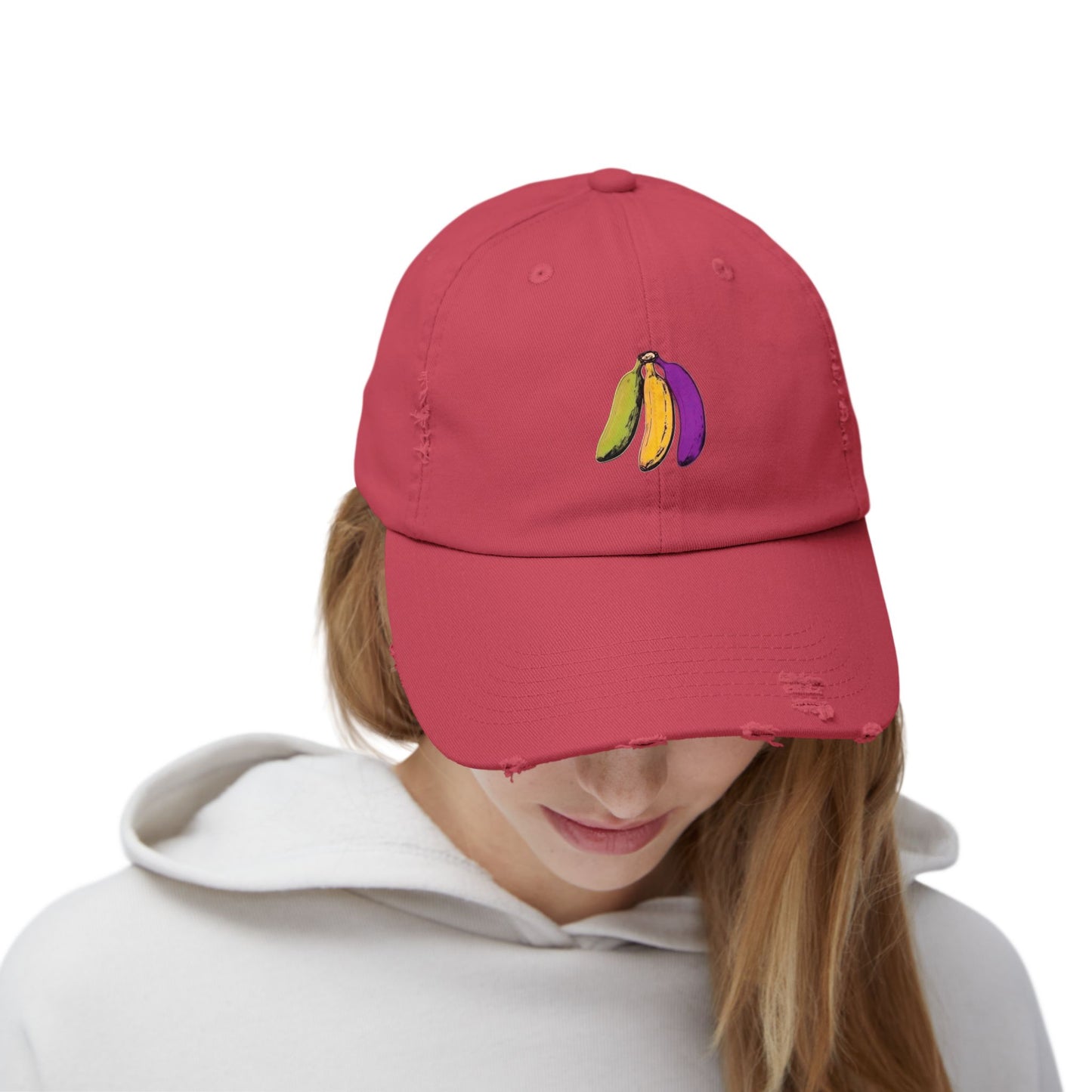 Tropical Bananas Distressed Cap
