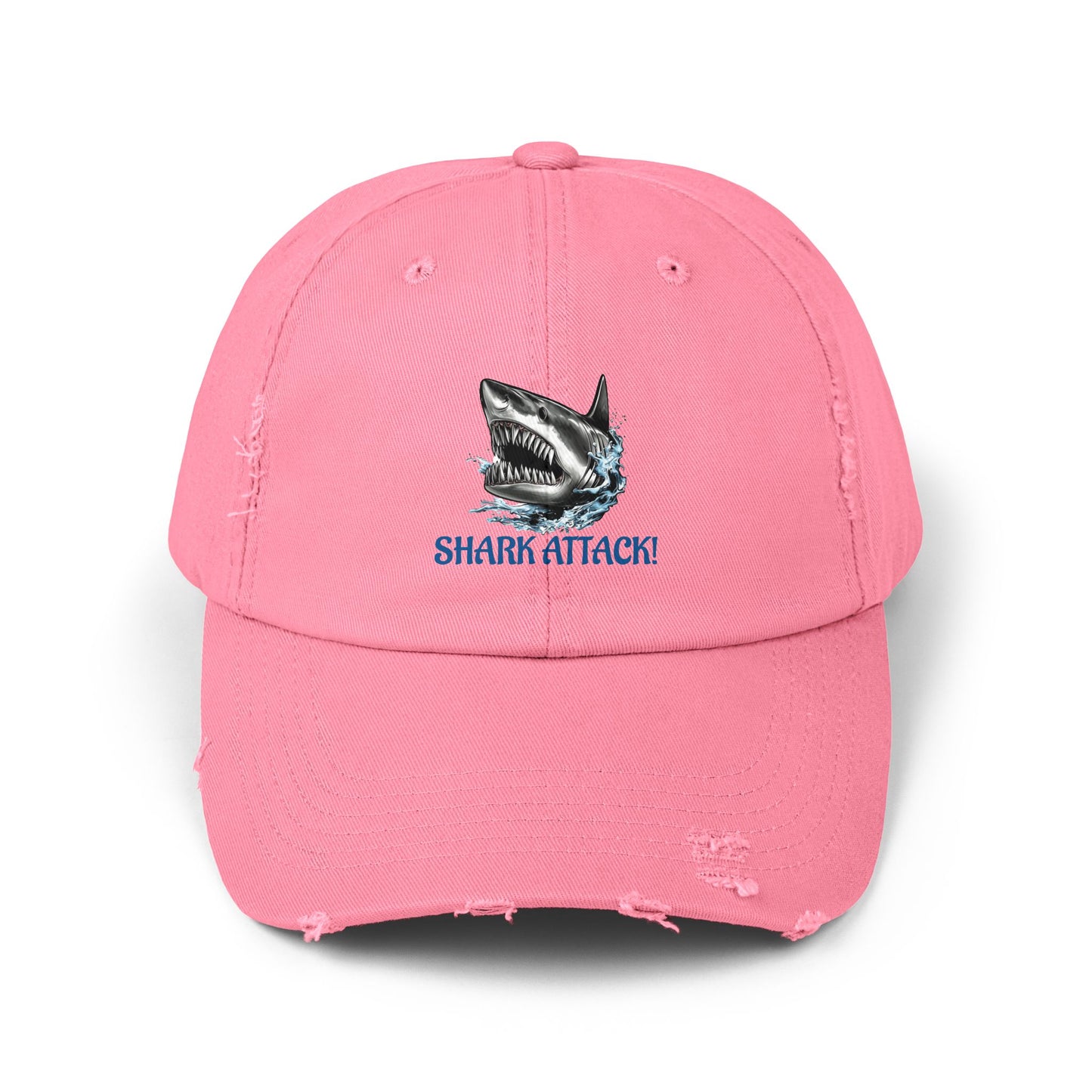 Shark Attack Distressed Cap