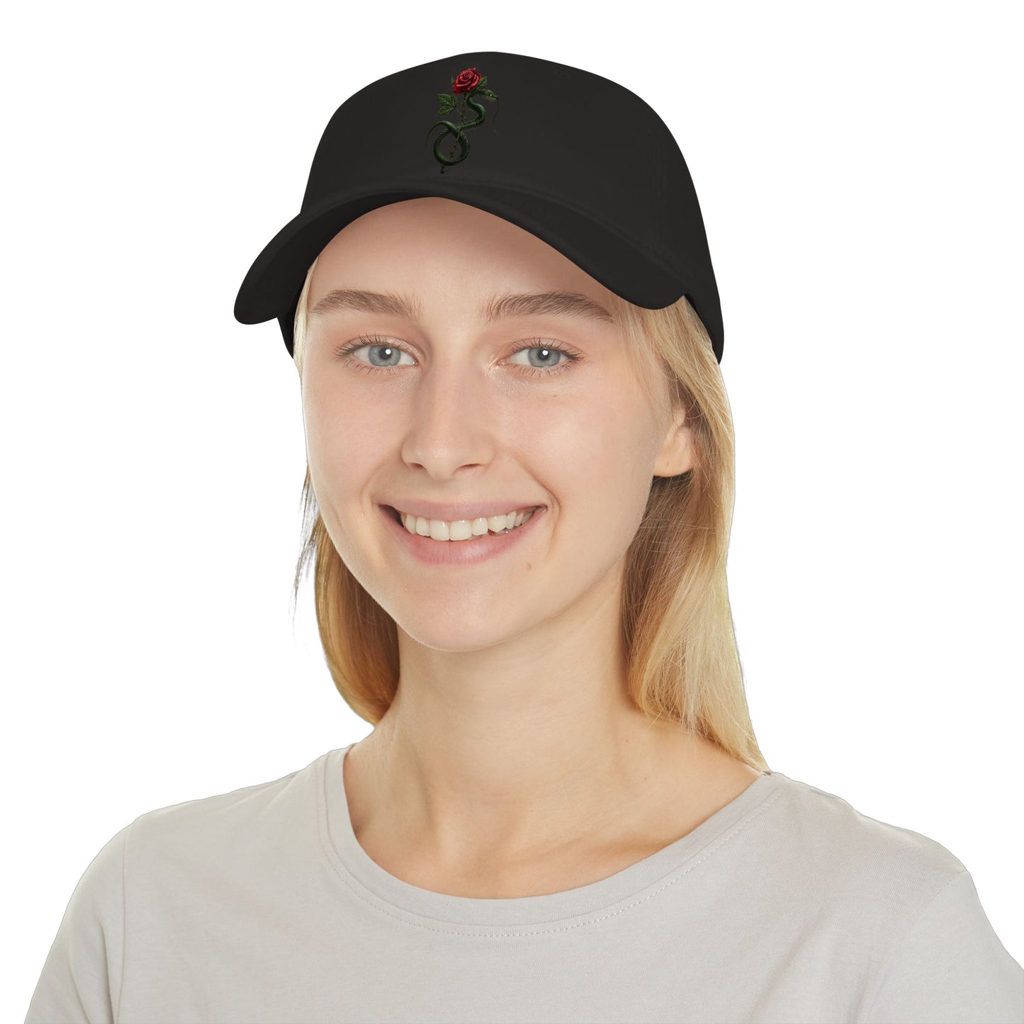 Snake Rose Baseball Cap