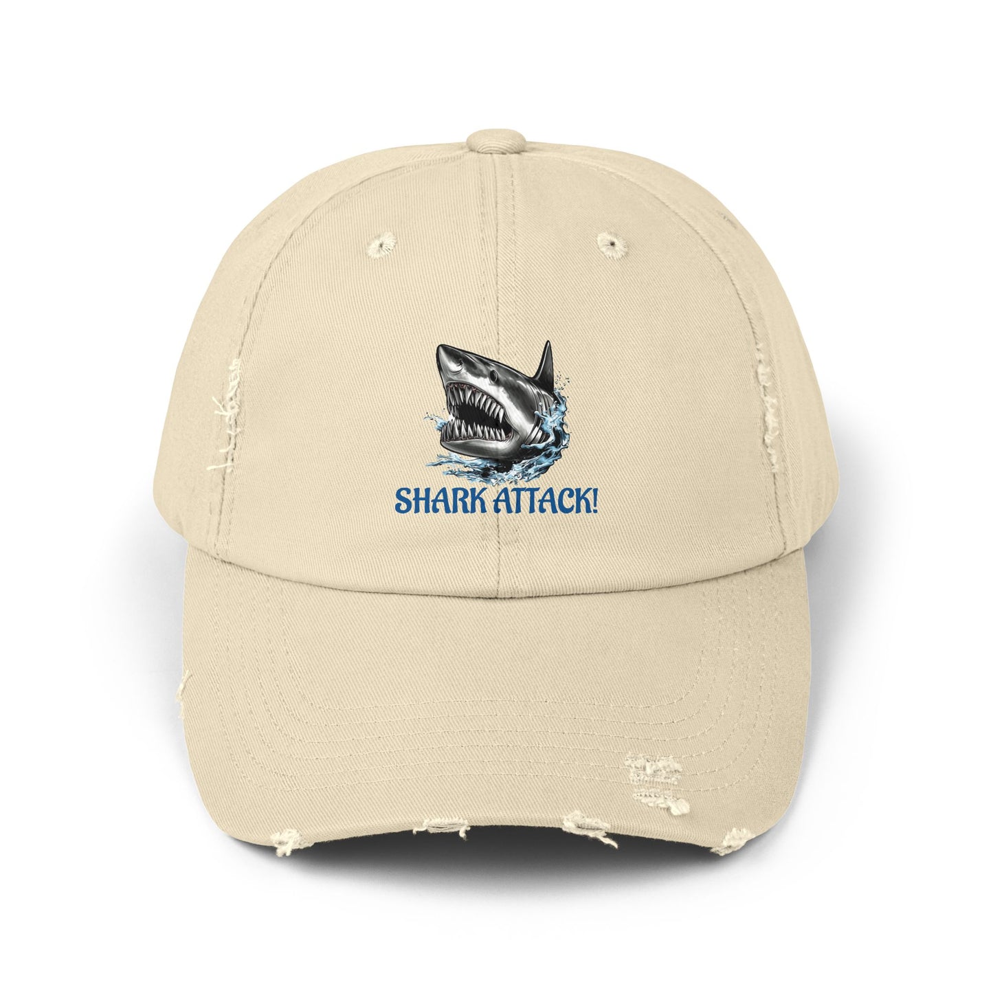 Shark Attack Distressed Cap